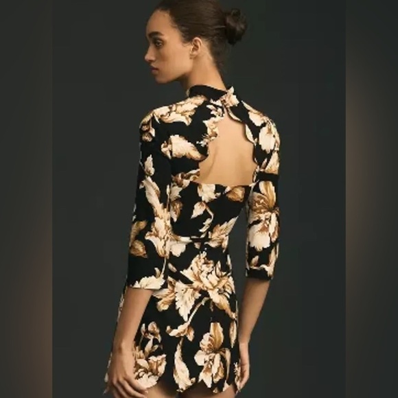 Maeve Anthropologie Mock Neck Stretch Shift Mini Dress Size 14 NWOT - Picture 2 of 9